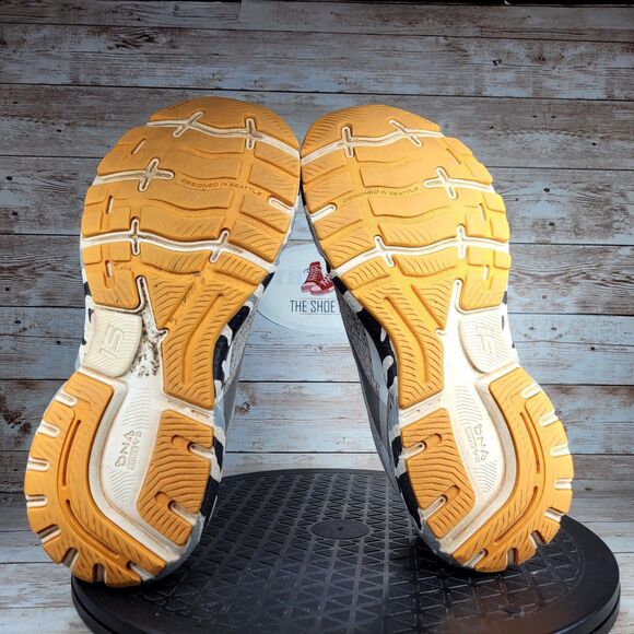 Brooks Ghost 15 Women's Size 6.5 Blanc Sunflower W Grey Athletic Running Shoes - Picture 9 of 12